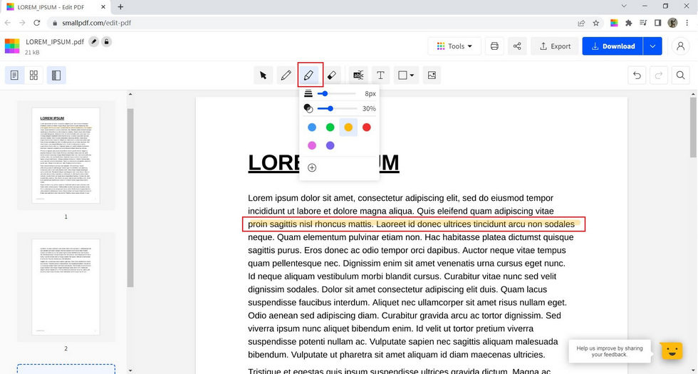 Highlight PDF Chrome 