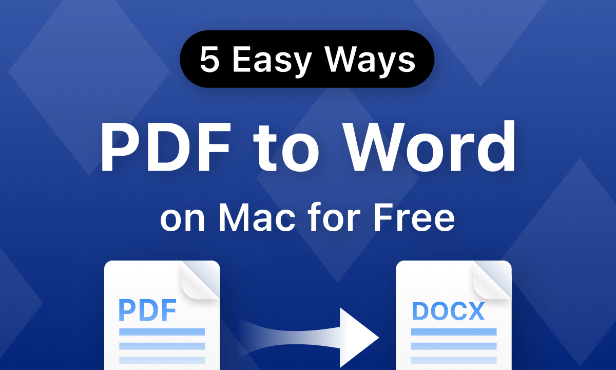 Free Convert PDF to Word on Mac