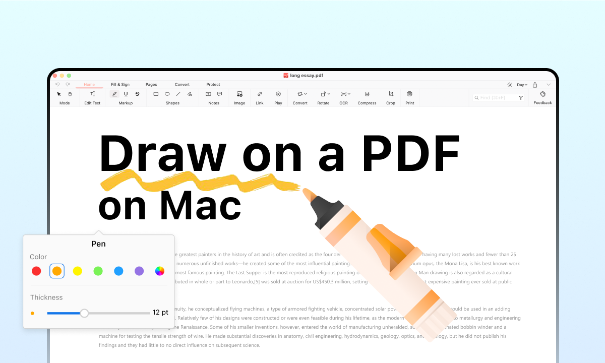 How to Draw on a PDF on Mac For Free