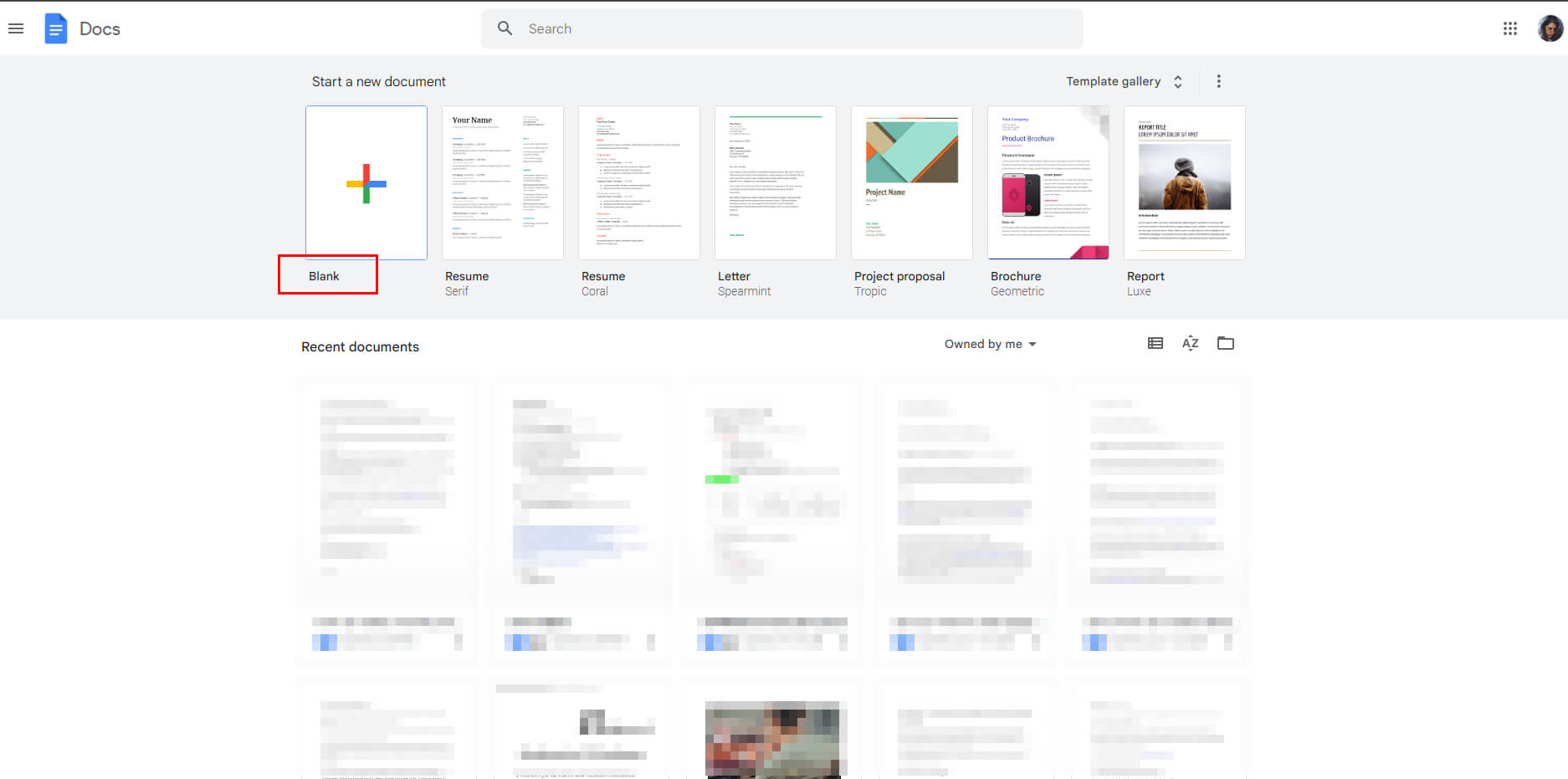 Create A Blank Document