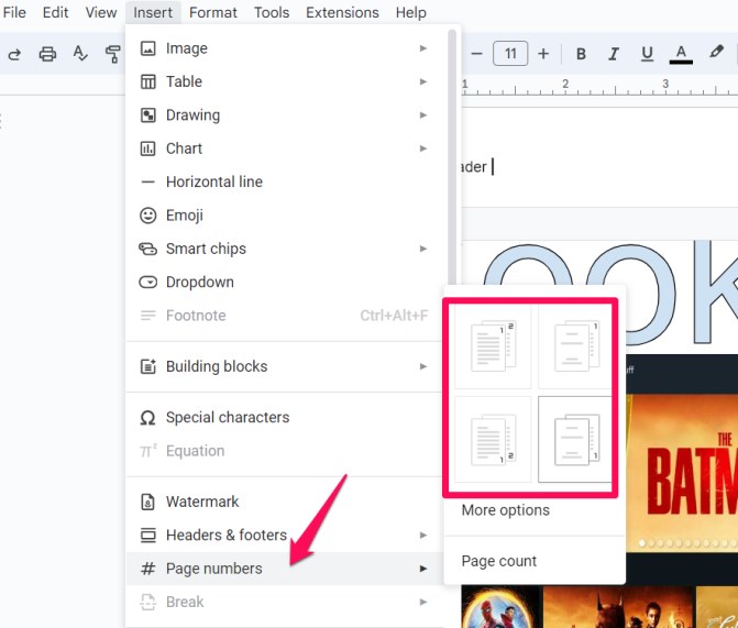 Insert Page Number