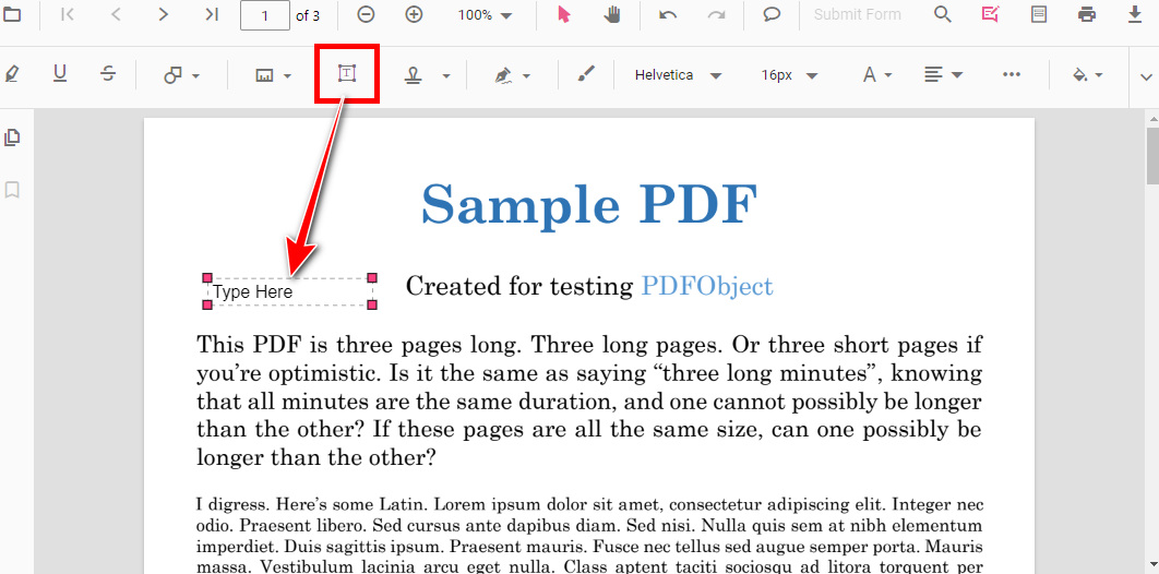 Add Free Text PDFgear