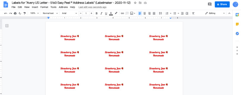 Open the Document to Preview Labels