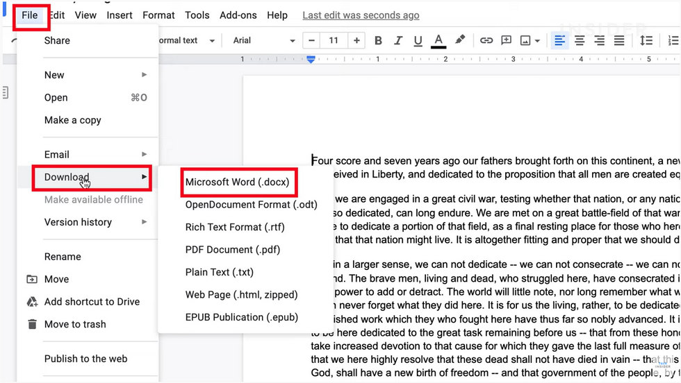 Convert PDF to MS Word Using Google Docs