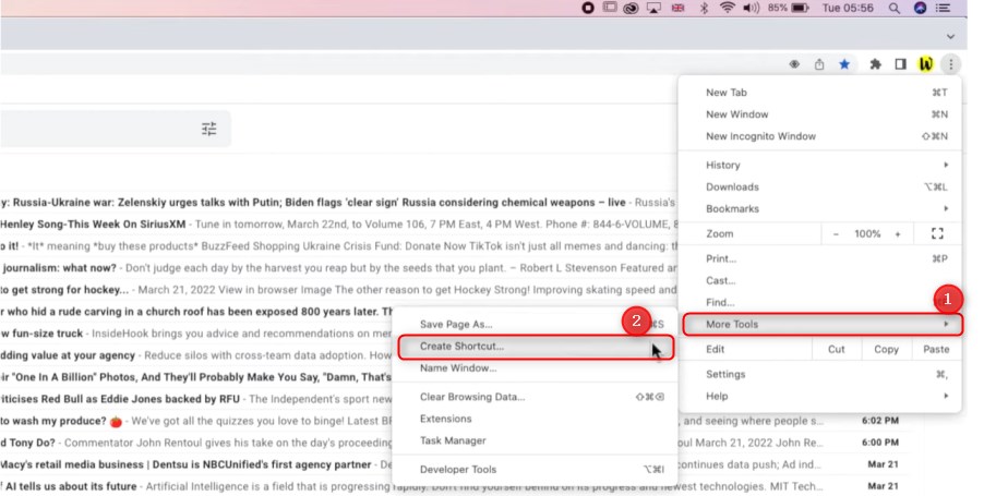 How to Pin Gmail to Taskbar on Mac