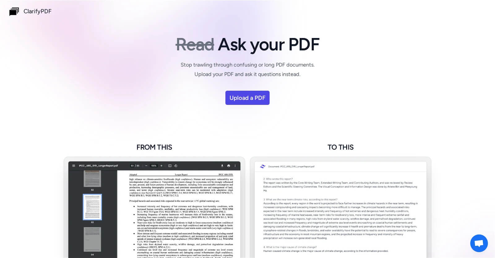 Read your PDF with ClarifyPDF