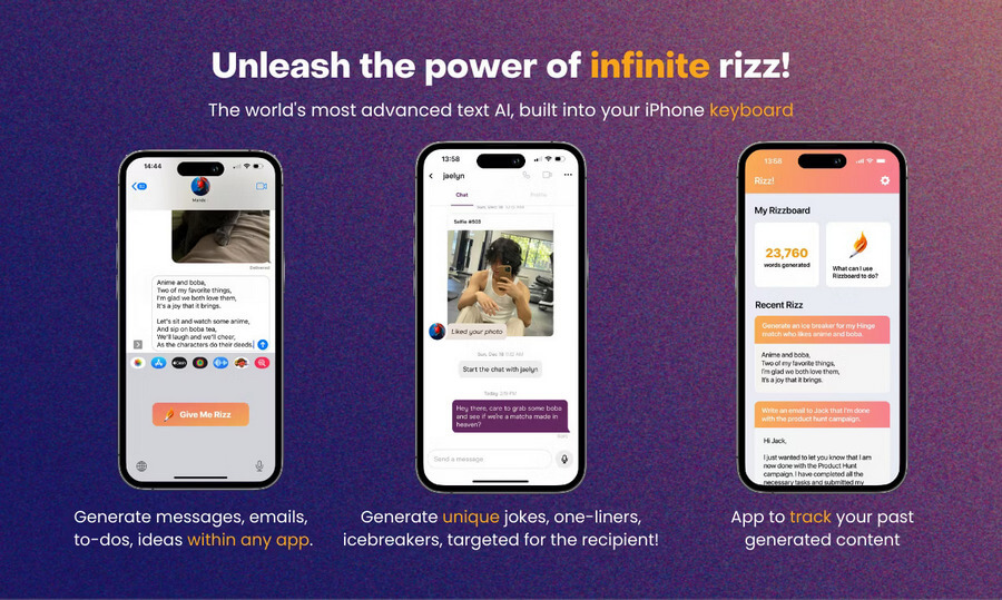 Rizz AI App for iOS
