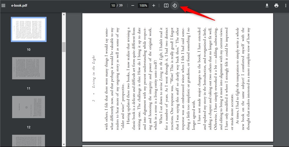 Rotate PDF on Chrome