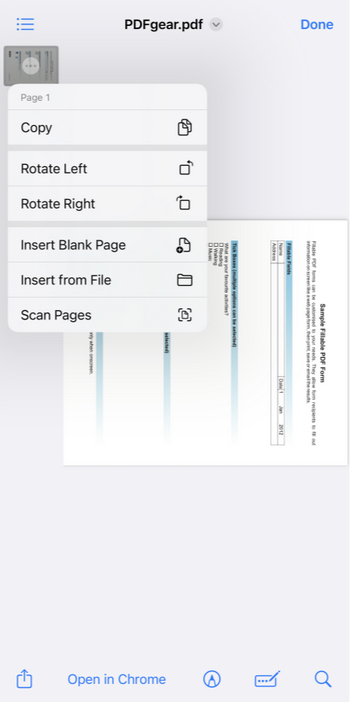 Rotate PDF in Files