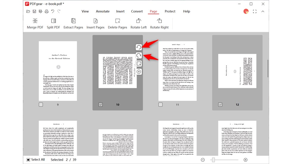 Rotate PDF Page with Shortcuts