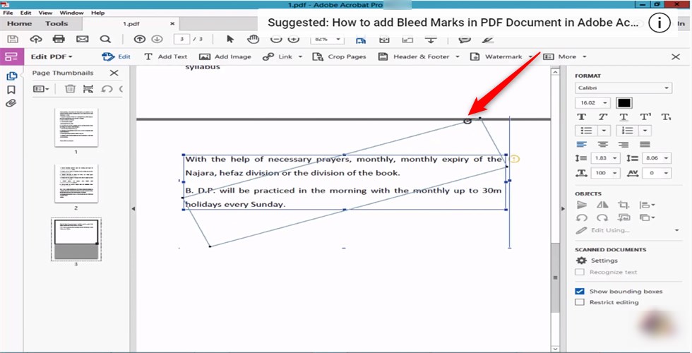  Rotate Text Box in PDF