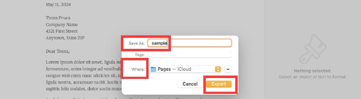Save the PDF Document