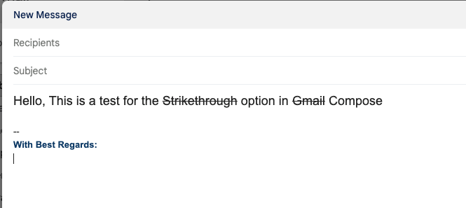 Text Striken Through