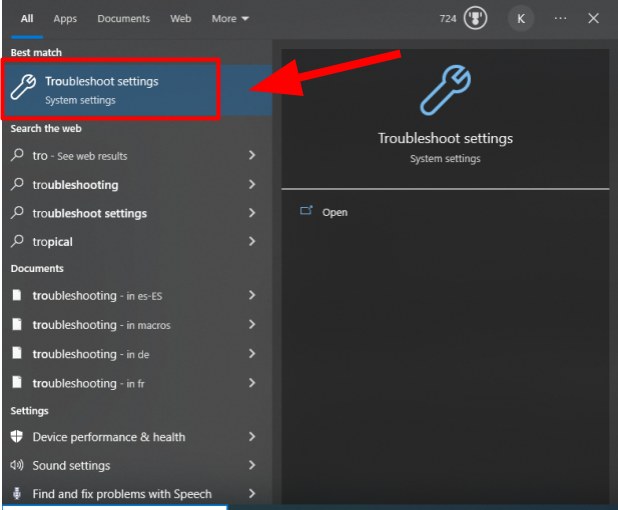 Troubleshoot application of Windows 10