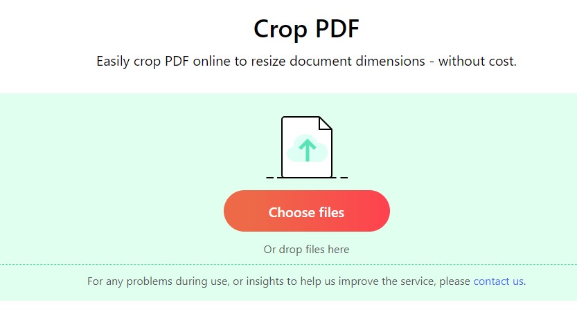 Upload a PDF to the Online PDF Cropper