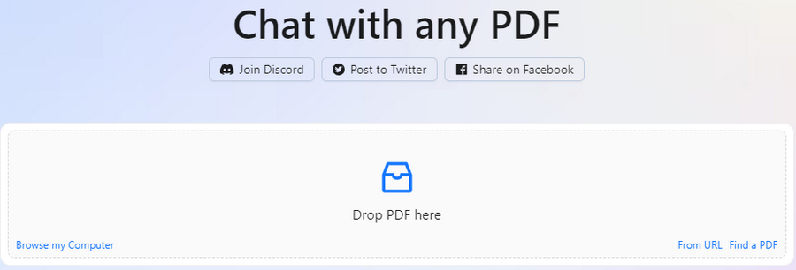 Upload PDF Document to ChatPDF