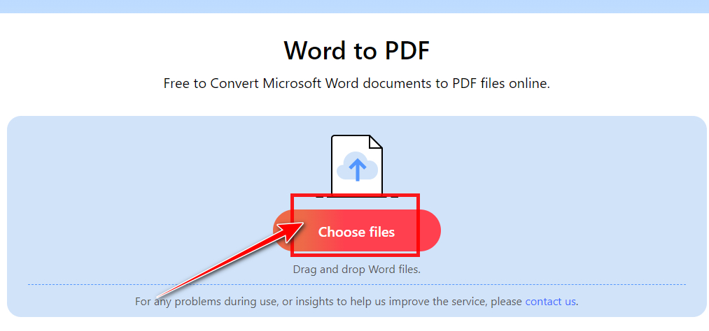 Access the Word to PDF Online Tool