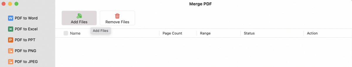 Click Add Files