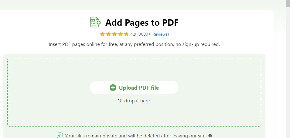 Add Pages in PDF Online with PDFgear