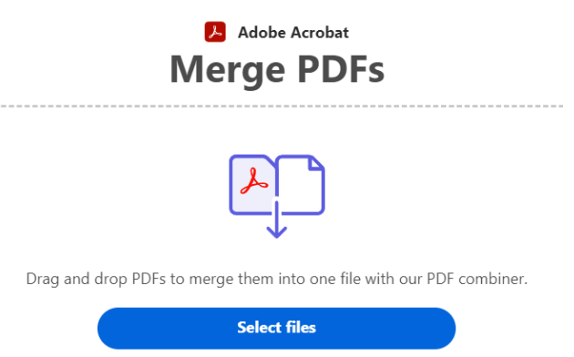 Tambahkan File PDF ke Penggabung Daring Adobe