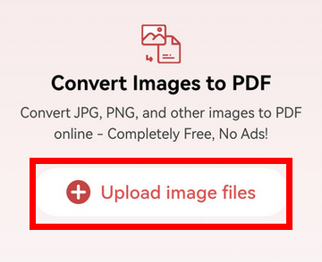 Tambah Foto ke PDFgear Online Converter