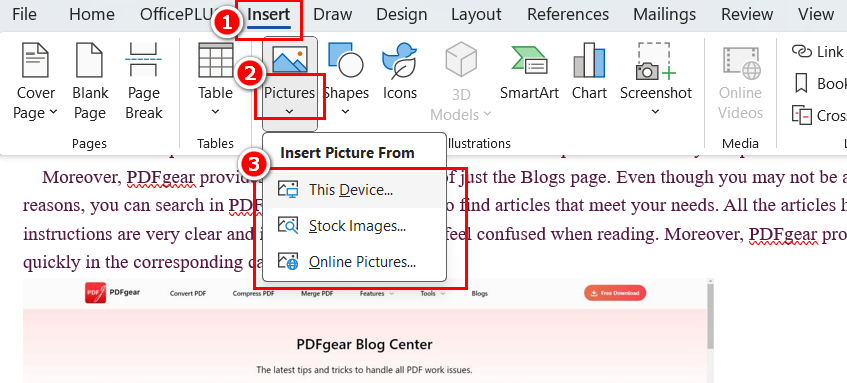 Masukkan PDF sebagai Gambar ke Word melalui Microsoft Word