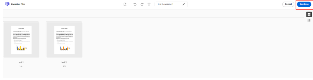 Gabungkan File PDF di Penggabung Daring Adobe