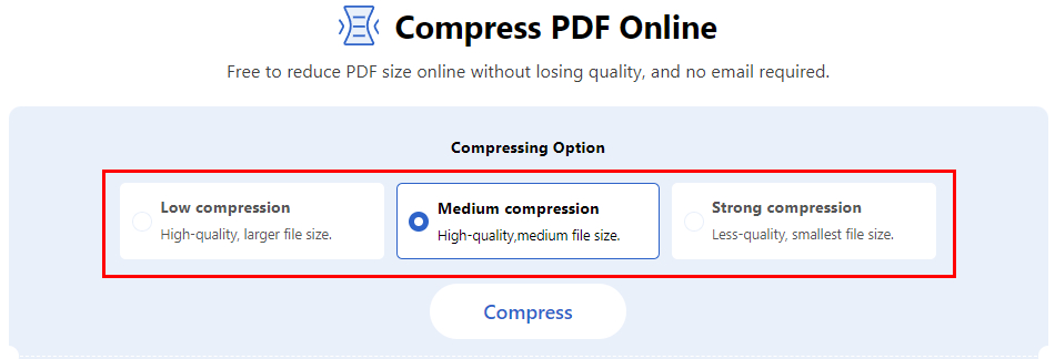 Kompres PDF dengan Kompresor Online PDFgear