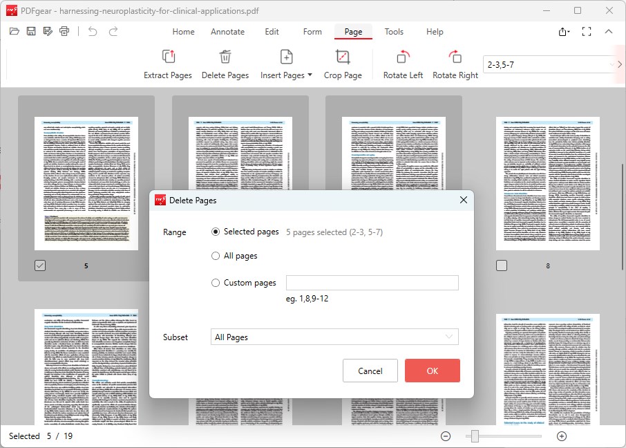 Hapus Halaman PDF dengan PDFgear Desktop