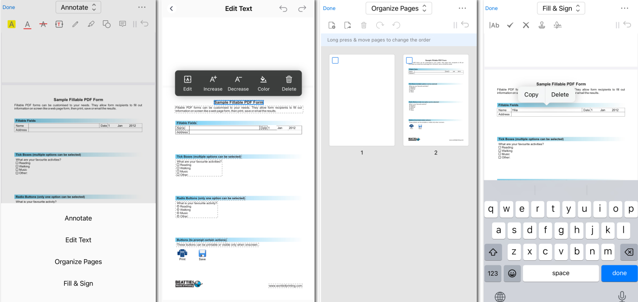 Mengedit PDF di iPhone dengan PDFgear