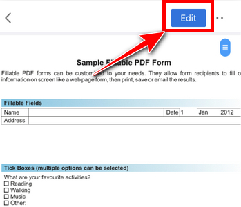 Isi Formulir PDF di iPhone dengan PDFgear