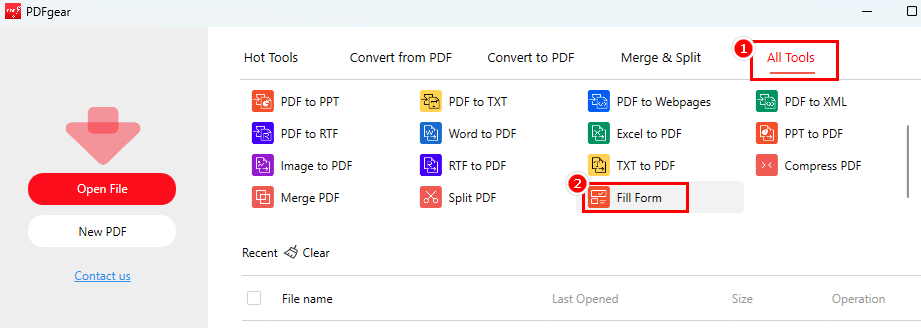 Temukan Fitur "Fill Form"