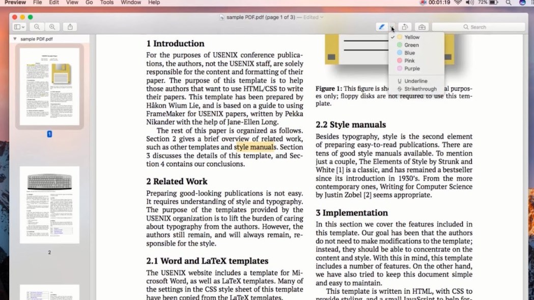 Sorot PDF di Mac Preview