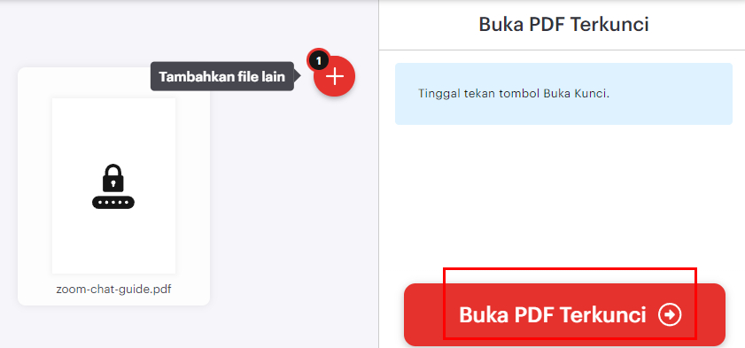 Unlock a PDF with iLovePDF