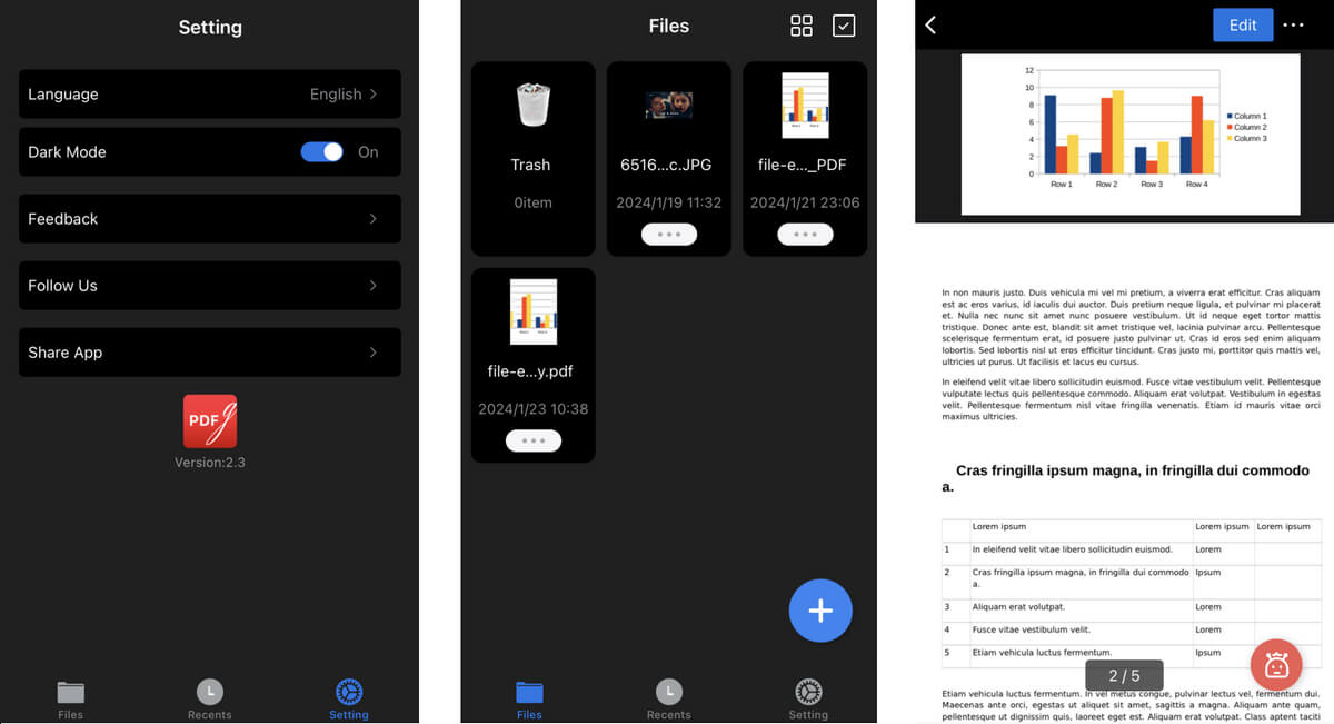 Mode Gelap Aplikasi PDFgear