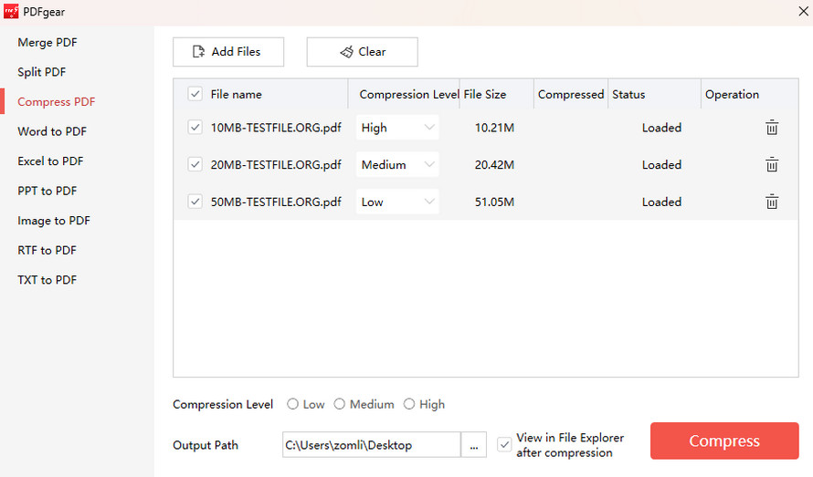 Unggah File PDF untuk Dikompres
