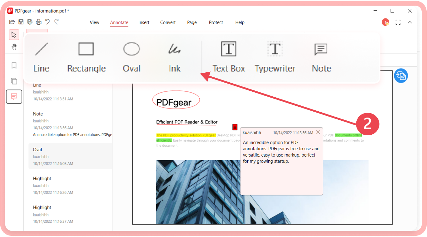 Use PDFgear to Edit and Read PDF Step 2