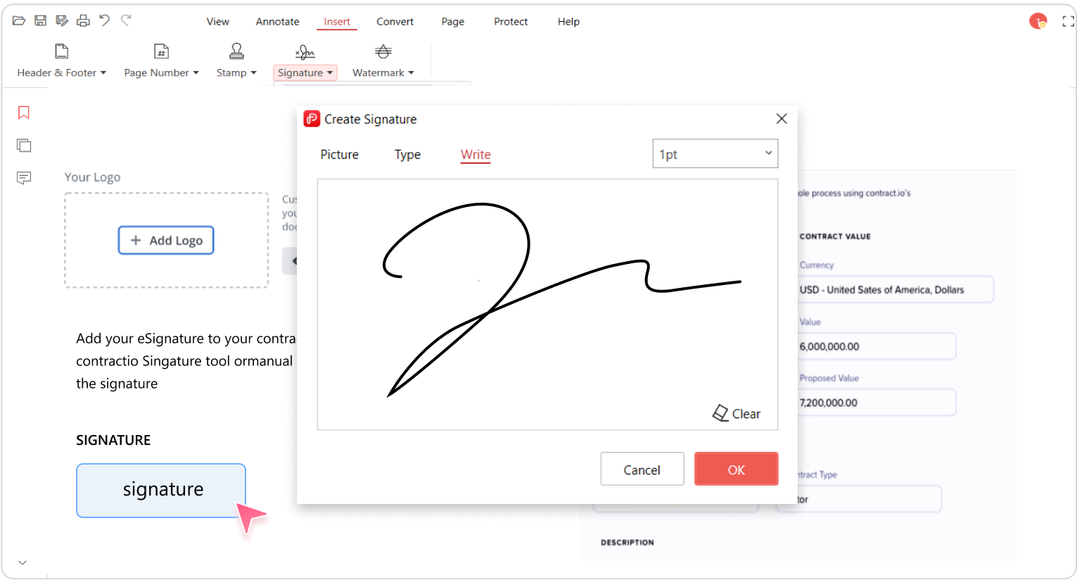Sign PDF Using PDFgear
