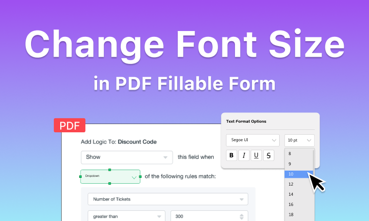 Change Font Size in PDF Fillable Form