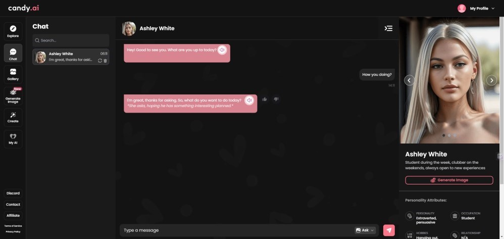 Fonctionnalités premium de Candy AI