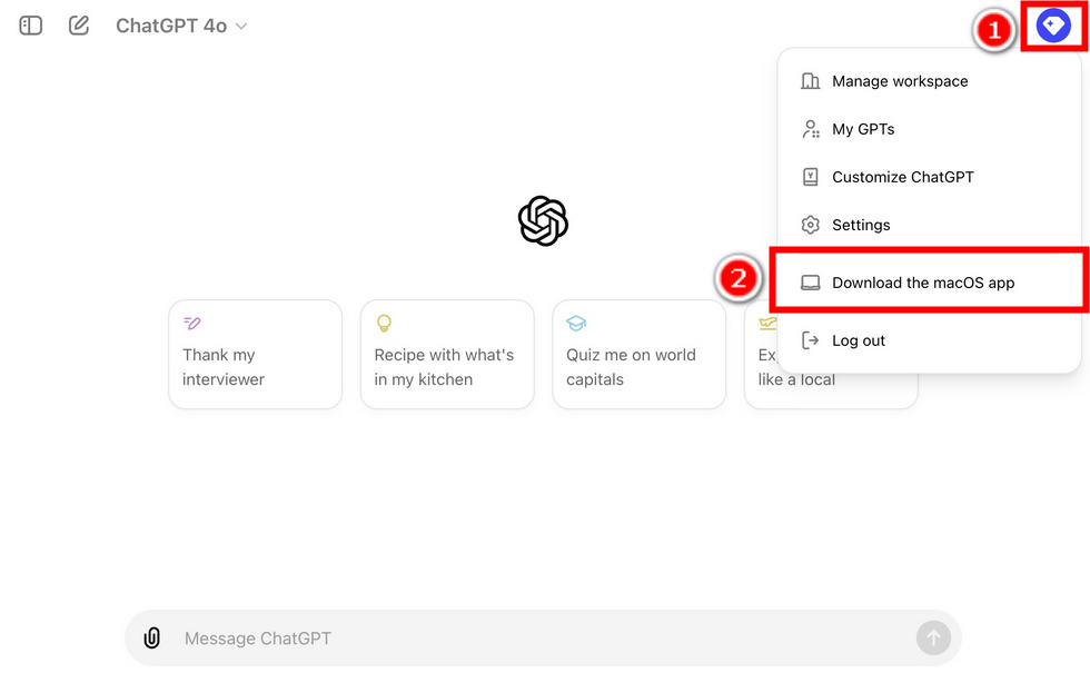 Download ChatGPT on Mac