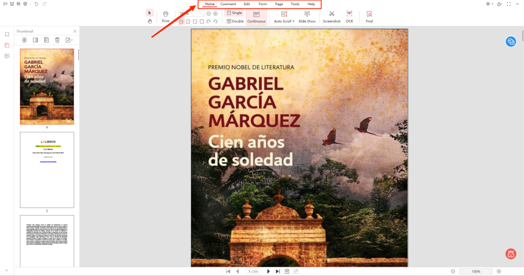 Interface of PDFgear