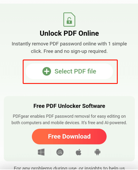 Unlock PDF Online