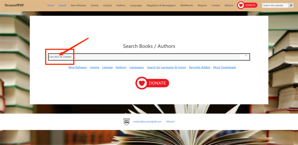 Use keywords or categories to find ebook