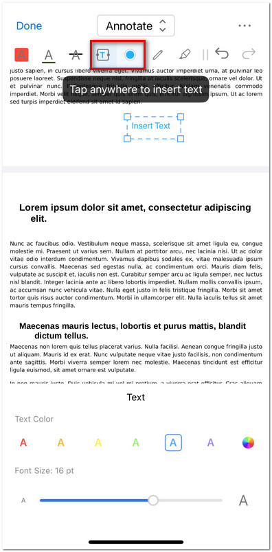 Add Text to PDF on iOS