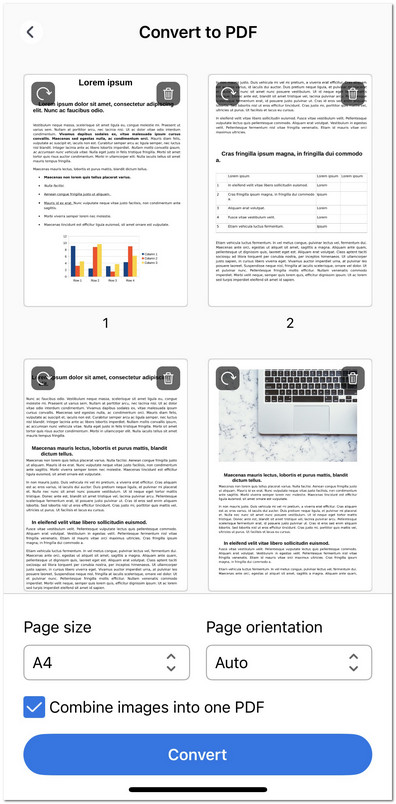 Batch Convert Image to PDF on iOS