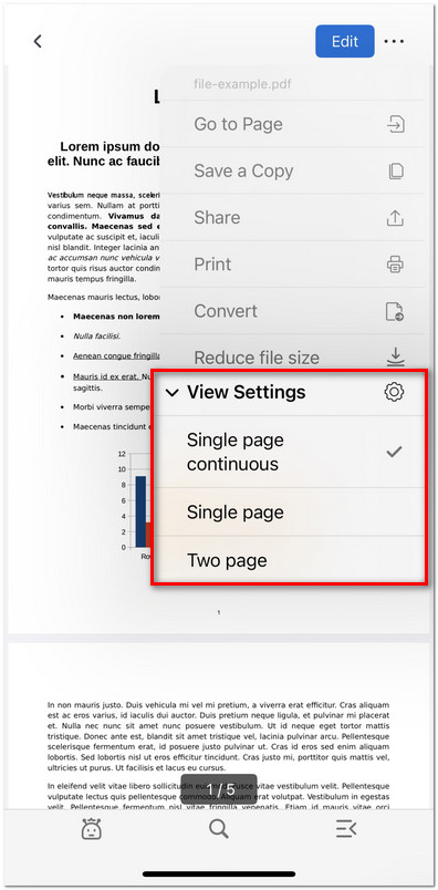 Choose the Page View Mode