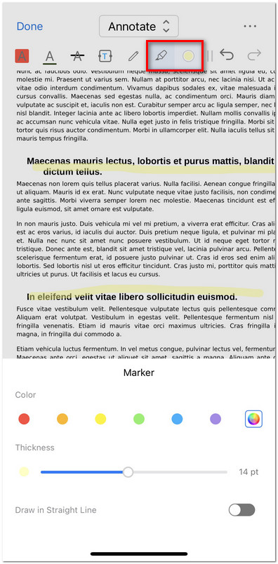 Draw on PDF with Marker