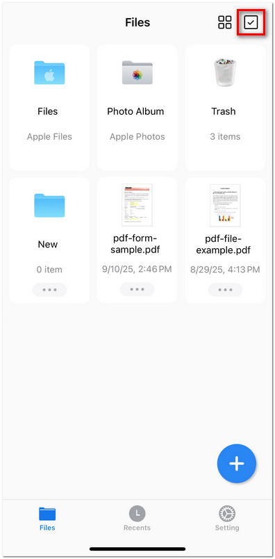 Enable File Selection Mode