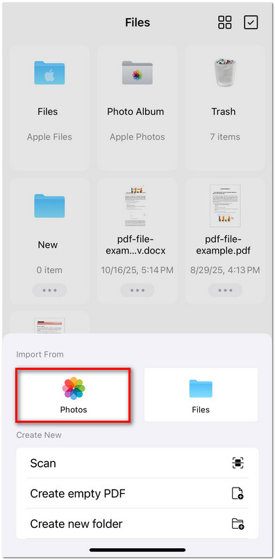 Import Images to PDFgear from Photos App